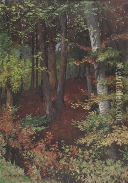 Waldinneres Oil Painting - Karl Hayd