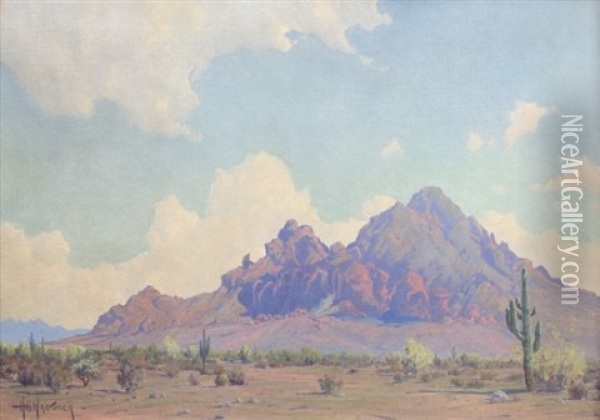 Camelback Mountain Oil Painting - Harry B. Wagoner