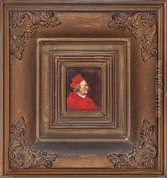 Cardenal Oil Painting - Antonio Casanova y Estorach