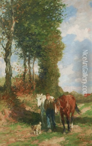 On The Way Home Oil Painting - Thomas Herbst