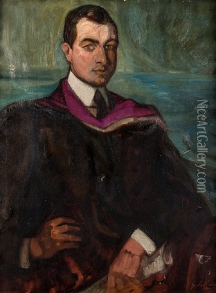 Retrato De Don Alejandro Bareno Oil Painting - Gustavo De Maeztu