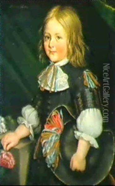 Blonder Knabe In Festtracht Des 17.jh Oil Painting - Johann Duenz