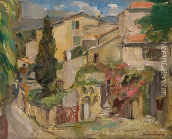 Ruelle En Provence Oil Painting - Jacques Madyol