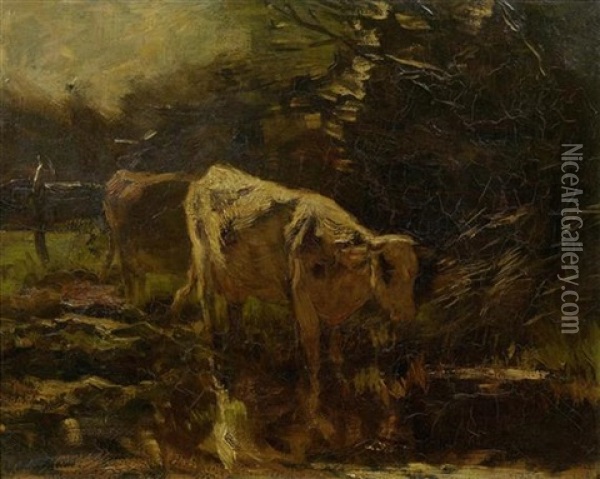 Landschaft Mit Kuhen Oil Painting - Willem Maris