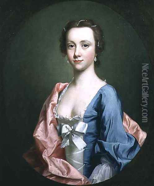 Portrait of a lady, traditionally said to be Jenny Cameron of Lochiel Oil Painting - Allan Ramsay