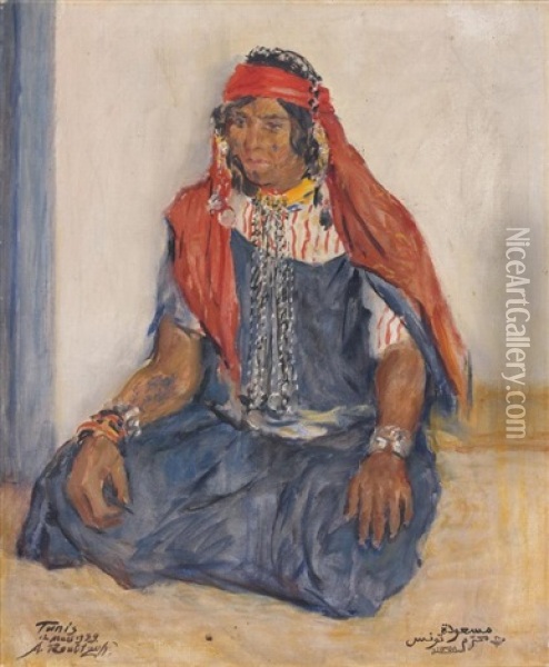 Messaouda Oil Painting - Alexandre Roubtzoff