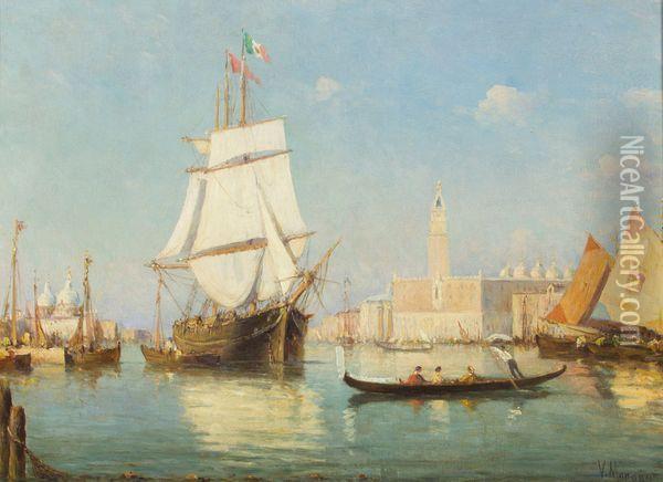 Vue De Venise Oil Painting - Vincent Manago