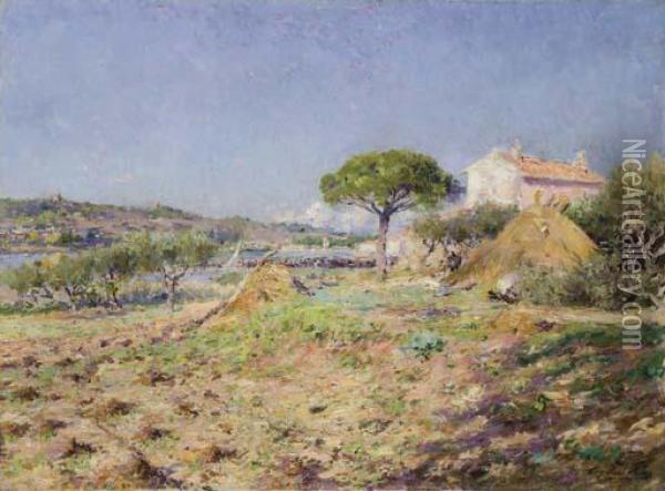 Paysage De Provence Oil Painting - Julien Gustave Gagliardini