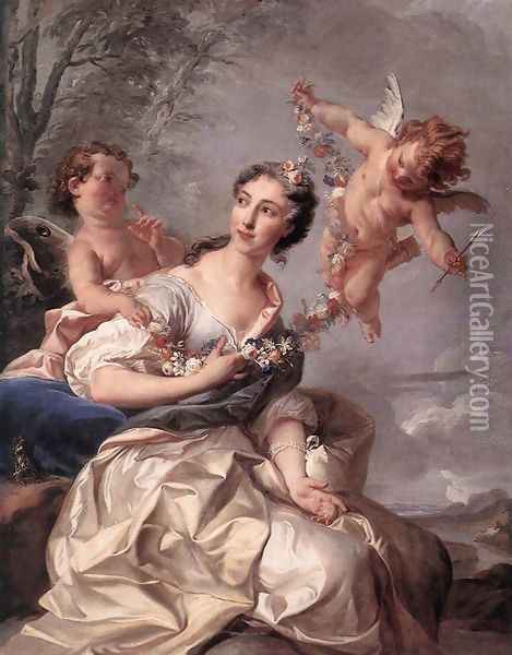 Madame de Bourbon-Conti 1731 Oil Painting - Noel-Nicolas Coypel