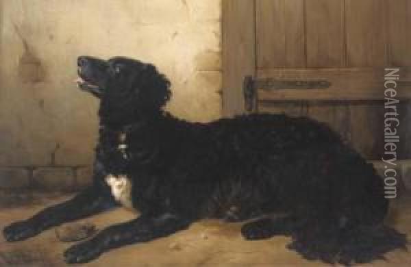 The Faithful Hound Oil Painting - Niels Simonsen