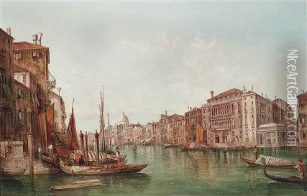 The Barbarizo Palace, Venice Oil Painting - Alfred Pollentine