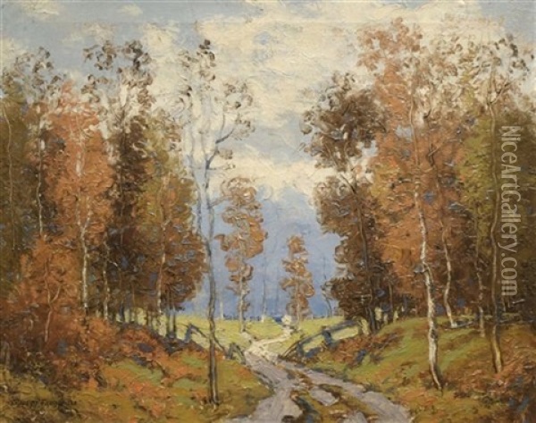 Forest Preserve - Autumn Oil Painting - Ernest Fredericks