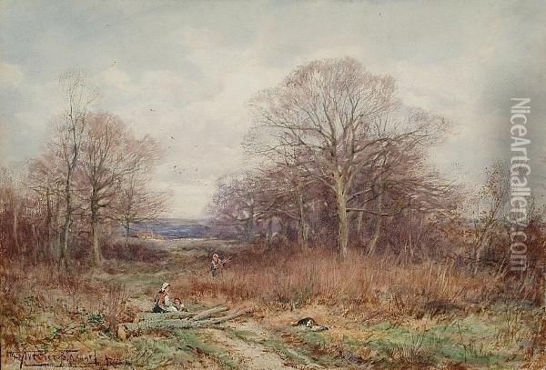 Figures On A Rural Track Oil Painting - Henry John Sylvester Stannard