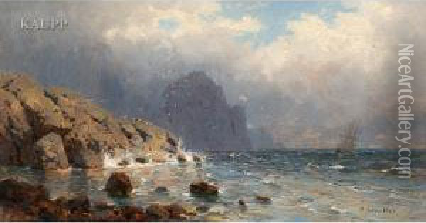 Norwegische Kustenlandschaft Oil Painting - Robert Schultze