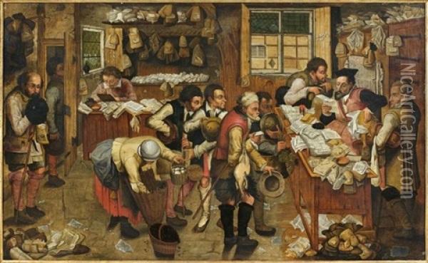 Le Paiement De La Dime Oil Painting - Pieter Brueghel the Younger