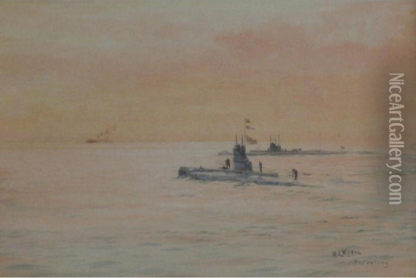 Patrolling Oil Painting - William Lionel Wyllie