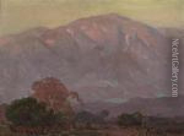 Purple Foothills - San Gabriel Mountains Oil Painting - Edgar Alwin Payne
