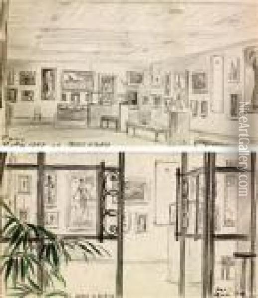 Galerie La Boetie 11 Mai 1947 Oil Painting - Aleksandr Rubcov