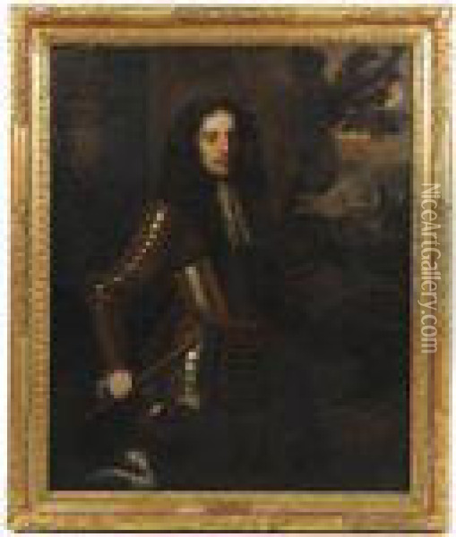 Portrait Of William Prince Of Orange In Armour Oil Painting - Sir Peter Lely