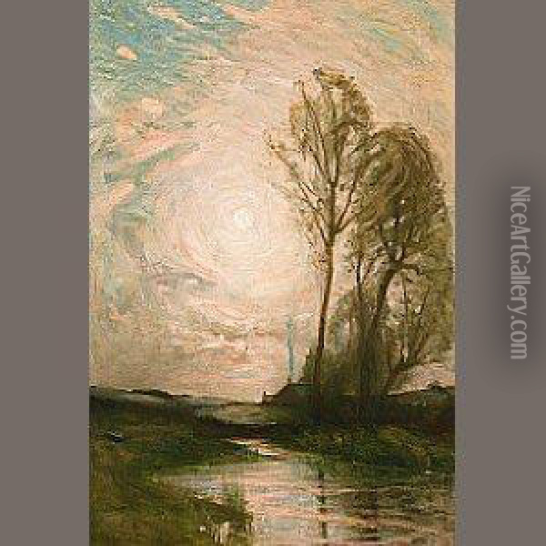 Early Evening Oil Painting - Charles Melville Dewey