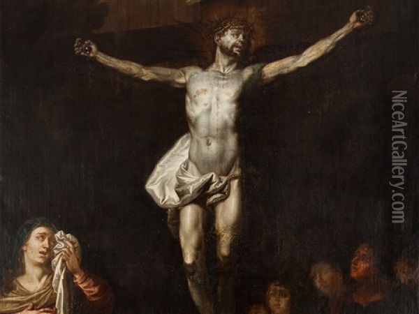 Crucifixion Oil Painting - Abraham van Diepenbeeck