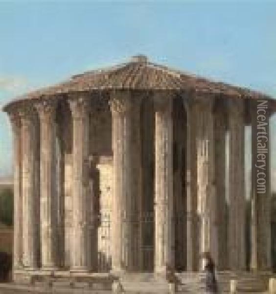 Tempio Di Vesta, Roma Oil Painting - Antonietta Brandeis