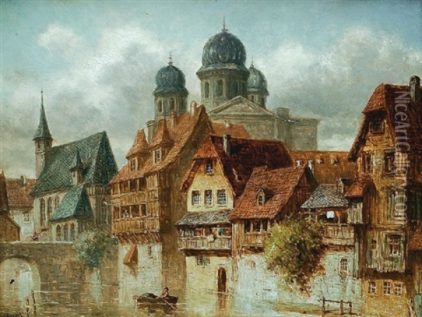 Ansicht Von Alt-nurnberg Oil Painting - Christian Strobel