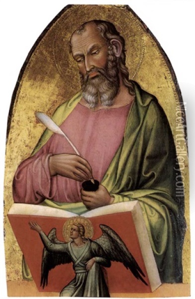 Der Evangelist Matthaus Oil Painting - Martino di Bartolommeo di Biagio