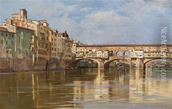 Bridge Of Sighs Oil Painting - Francesco Raffaello Santoro