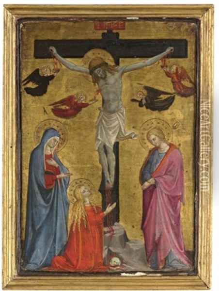 The Crucifixion With The Virgin, Saint Mary Magdalene And Saint John The Evangelist Oil Painting -  Stefano d'Antonio di Vanni