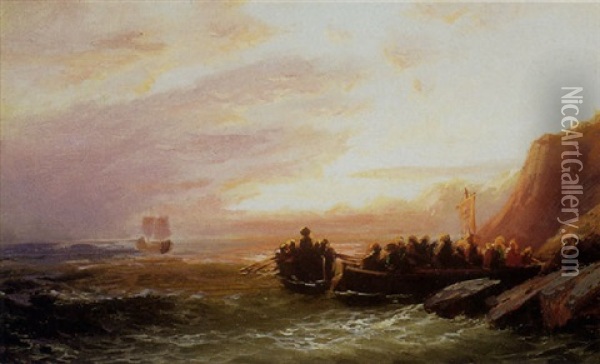 The Discovery Of San Francisco By Sir Francis Drake Oil Painting - Arthur William Best