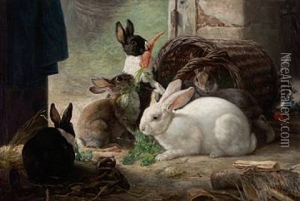 Kaniner Oil Painting - Elisabeth Sinding
