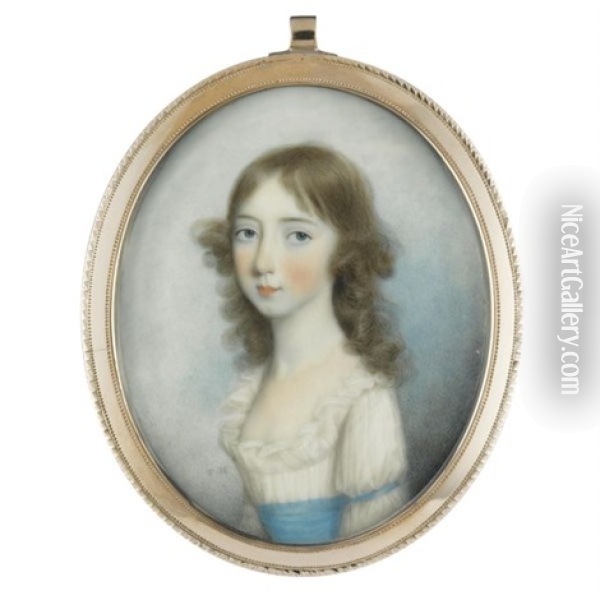 Portrait Of Mary Harrop Oil Painting - Thomas Hazlehurst