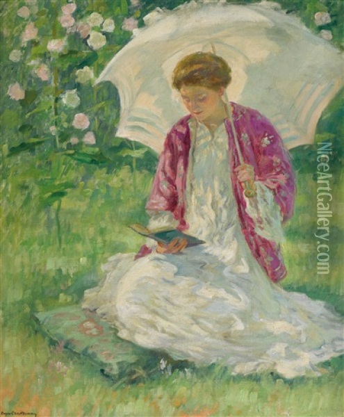 Au Soleil (girl In Sunlight) Oil Painting - Rupert Bunny