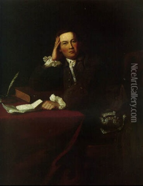 Portrait Of Thomas Lewis Oil Painting - John Singleton Copley