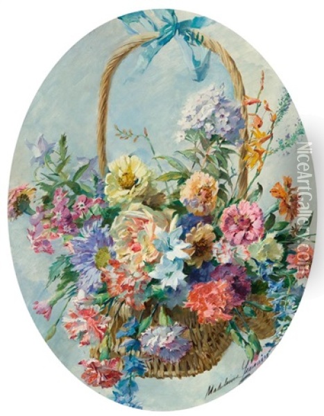 Blumenstillleben Oil Painting - Madeleine Jeanne Lemaire