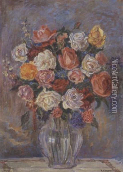 Blumenstillleben Oil Painting - Reinhard Caspar