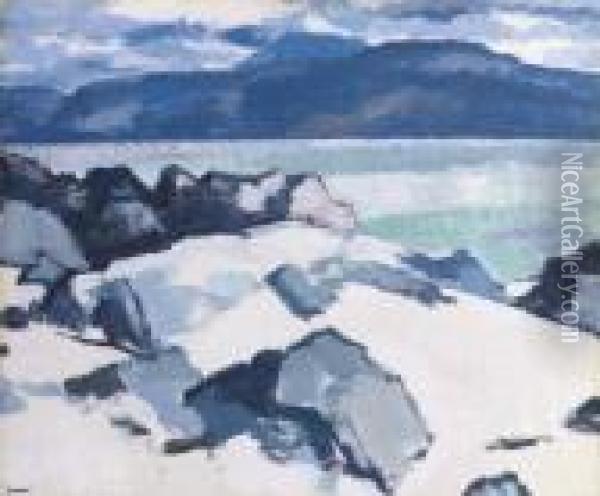 Ben More, Mull, From Iona Oil Painting - Samuel John Peploe