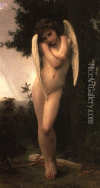 L'amour Mouill, Oil Painting - William-Adolphe Bouguereau