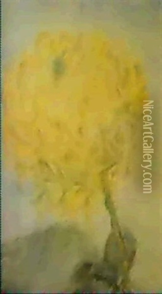 Gelbe Chrysanthemen Oil Painting - Christian Rohlfs