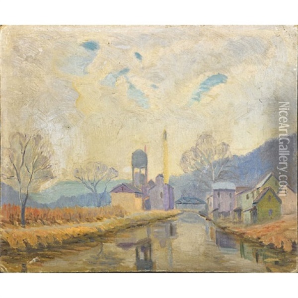 Scenes Of New Hope (2 Works) Oil Painting - Roscoe Clarence Magill