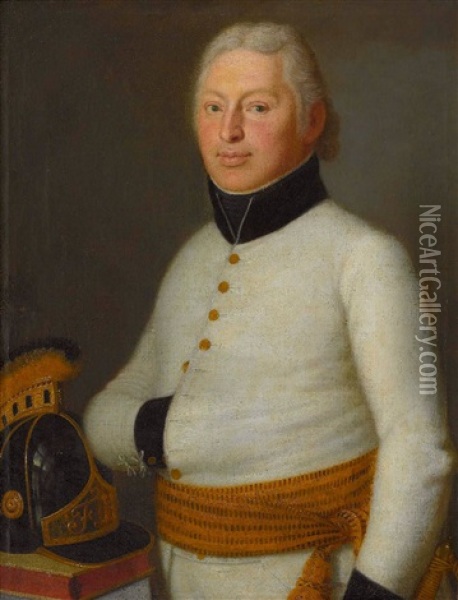 Hauptmann Johann Baptist Von Roll Oil Painting - Conrad Geiger