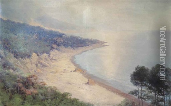 The Crimean Coast Oil Painting - Kharlampi Kostandi