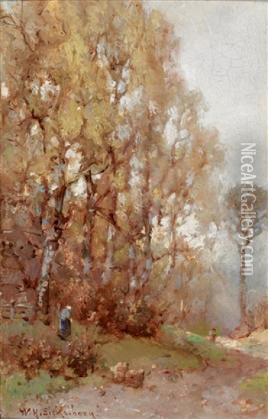 Fruhsommerliche Landschaft Mit Holzleserinnen Oil Painting - Willem Hendrick Eickelberg