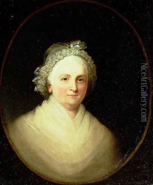 Portrait of Martha Washington Oil Painting - Jane Stuart