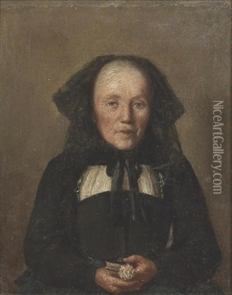 Portrat Von Anna Barbara Brugger Oil Painting - Karl August Bielchowski