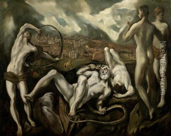 Laocoon (after El Greco) Oil Painting - Max Rappaport