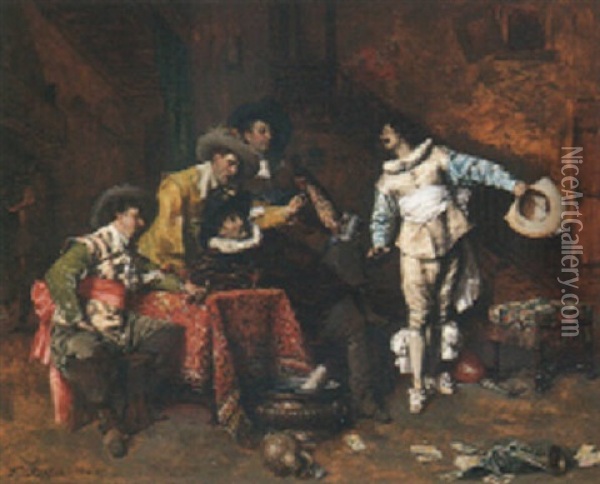La Joyeuse Compagnie Oil Painting - Ferdinand Victor Leon Roybet