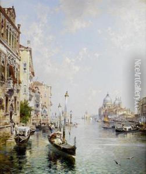 Grande Canal, Venise Oil Painting - Franz Richard Unterberger