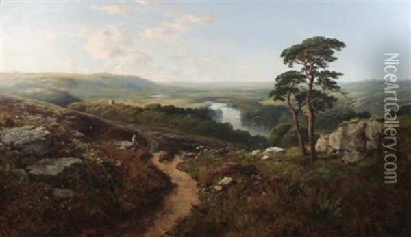 Ure Valley, Tanfield, Yorks Oil Painting - Edmund John Niemann